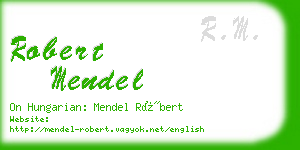 robert mendel business card